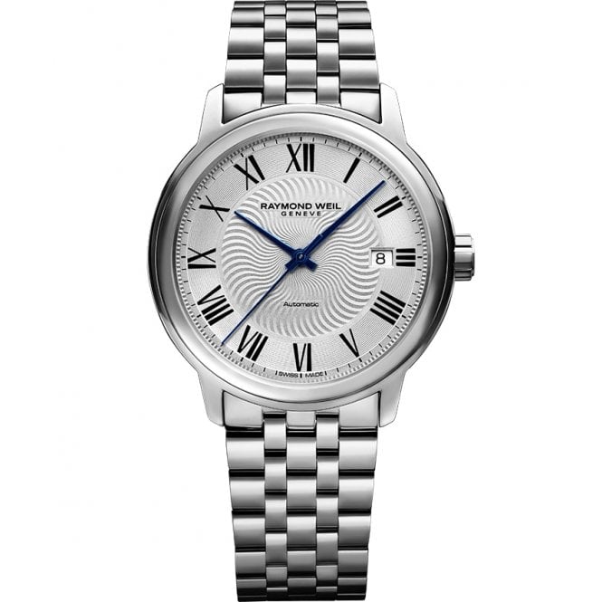 Raymond Weil Maestro Mens Automatic Stainless Steel Bracelet Watch With Roman Numerals 